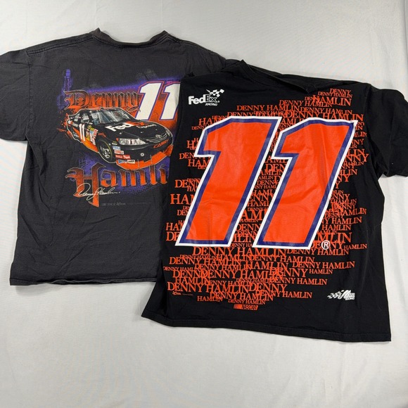 Denny Hamlin FedEx Racing Graphic T-Shirt Mens XL Black Chase Authentics (Lot 2)